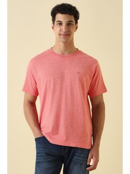 Allen Solly - Men Pink Cotton Oversized Fit T-Shirt