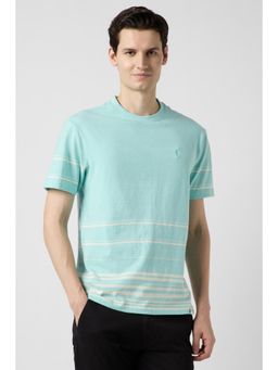 Peter England - Men Aqua Cotton Regular Fit T-Shirt