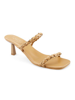 Ek_agga - Two Straps Chain Weaved Heel Sandals