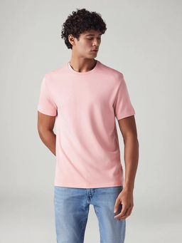 Levi's - Men Pink Solid Regular Fit Interlock T-shirt