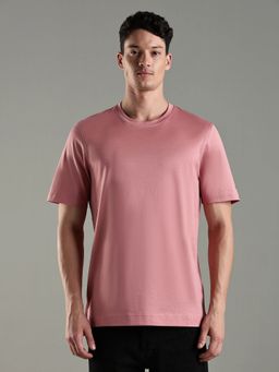 Tommy Hilfiger - Men Pink Solid Regular Fit Cotton T-shirt