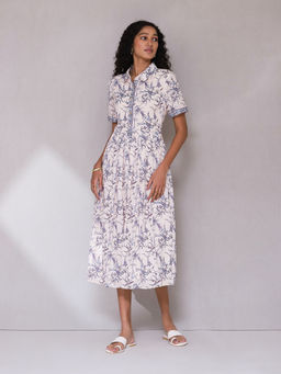 Aarke Ritu Kumar - Ecru Printed Shirt Dress
