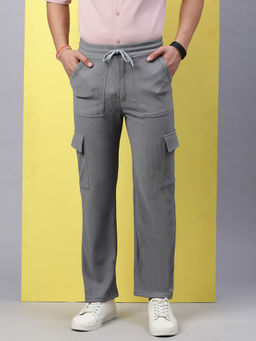 Voxati - Men Corduroy Six Pocket Trouser Style Cargos Grey