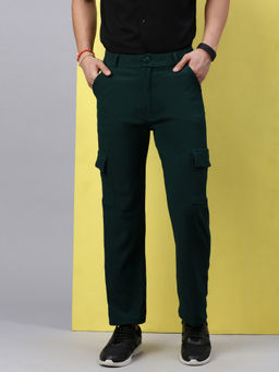 Voxati - Men Corduroy Six Pocket Trouser Style Cargos Green