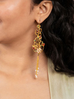 Shaya by CaratLane - Nakhrewali Aunty Fishhook Earrings in Gold Plated 925 Silver