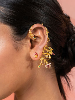 Shaya by CaratLane - Matchmaking Maasi Ear Cuffs in Gold Plated 925 Silver