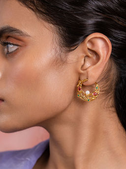 Shaya by CaratLane - Dancing Dulhan Hoops in Gold Plated 925 Silver