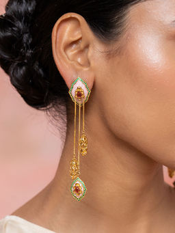 Shaya by CaratLane - Baraat Babe Dangler Earrings in Gold Plated 925 Silver