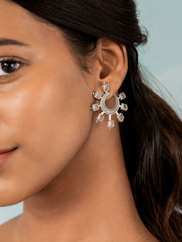 Shaya by CaratLane - Katniss Everdeen Earrings in Oxidised 925 Silver