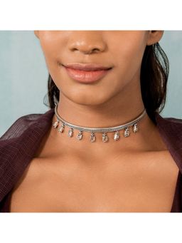 Shaya by CaratLane - Katniss Everdeen Choker in Oxidised 925 Silver