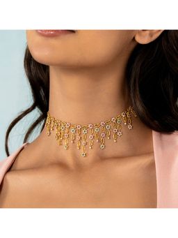 Shaya by CaratLane - Garden of Love Choker in Gold Plated 925 Silver