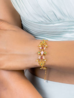 Shaya by CaratLane - 925 Silver Shaya by CaratLane Band Baaja Bridesmaid Bracelet in Gold Plated