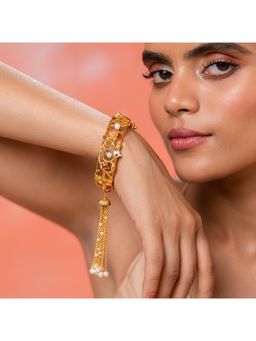 Shaya by CaratLane - Dilliwali Girlfriend Bracelet in Gold Plated 925 Silver