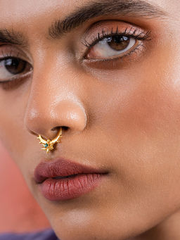 Shaya by CaratLane - Dramatic Daadi Septum Ring in Gold Plated 925 Silver