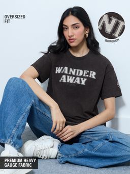 The Souled Store - Originals Oversized T-Shirt: Wander Away Women Oversized T-Shirts