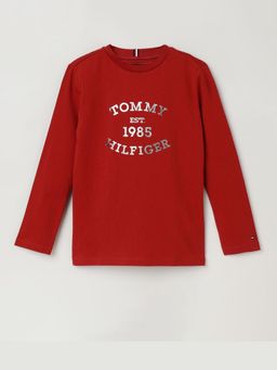 Tommy Hilfiger - Boys Logo Regular Fit Cotton T-Shirt