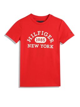 Tommy Hilfiger - Boys Logo Regular Fit Cotton T-Shirt