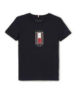 Tommy Hilfiger - Boys Logo Regular Fit Cotton T-Shirt
