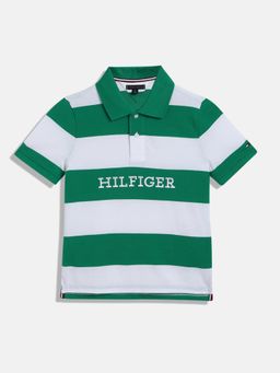 Tommy Hilfiger - Boys Striped Regular Fit Cotton Polo T-Shirt