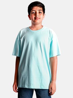 KiddoPanti - Boys Cotton Tokyo Over Sized Round Neck T-shirt - Blue