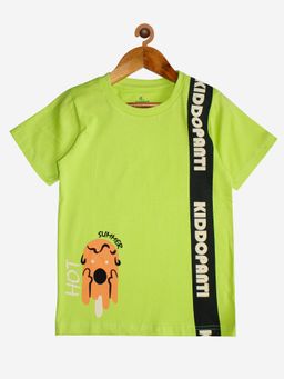 KiddoPanti - Boys Hot Summer Half Sleeve T-shirt - Green