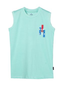 KiddoPanti - Boys Camp Life Sleeveless T-shirt - Green