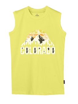 KiddoPanti - Boys Colorado Sleeveless T-shirt - Yellow