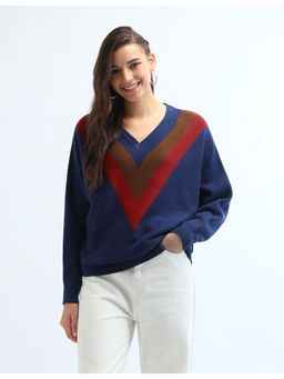 U.S. POLO ASSN. - Colour Block Cotton Sweater