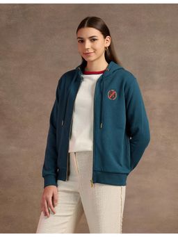 U.S. POLO ASSN. - Metallic Zip Up Hooded Sweatshirt