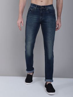 Cantabil - Men Casual Blue Solid Denim Jeans