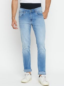 Cantabil - Men Blue Solid Casual Jeans