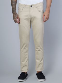 Cantabil - Men Casual Beige Trouser