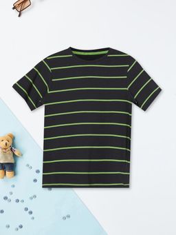 max - Black Boys Striped T-Shirt