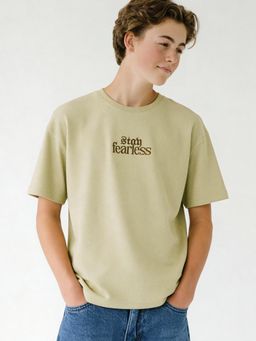 max - Green Boys Oversized Printed T-Shirt