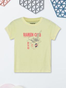 max - Green Girls Printed T-Shirt
