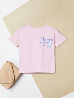 max - Pink Girls Back Graphic Print T-Shirt