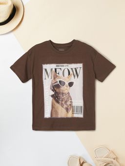 max - Brown Girls Graphic Print T-Shirt