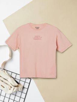 max - Pink Boys Printed Oversized T-Shirt
