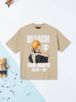 max - Beige Boys Ichigo Kurosaki Oversized T-Shirt