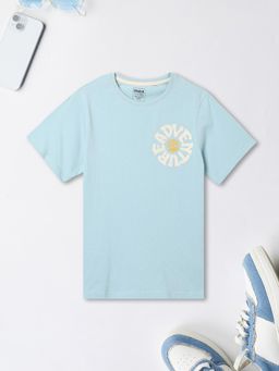 max - Blue Boys Printed T-Shirt