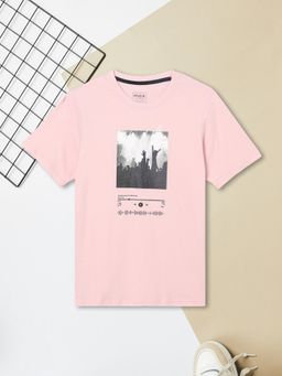 max - Pink Boys Printed T-Shirt