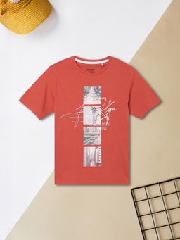 max - Red Boys Printed T-Shirt