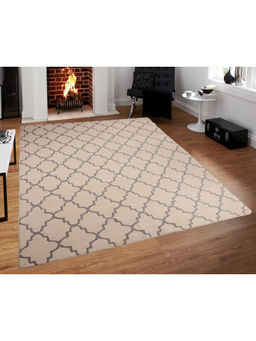 Saral Home - Beige Microfiber Carpet-180x270 cm