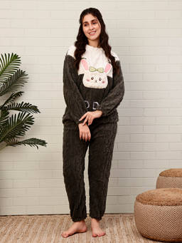 TAG 7 - Grey Full Sleeves Nightsuit