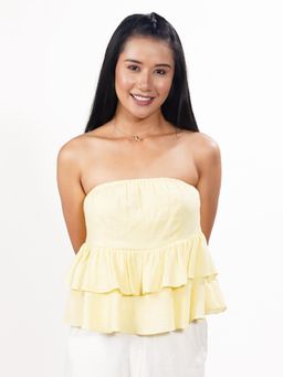 Zink London - Women Solid Strapless Tube Top