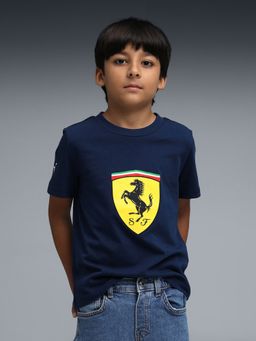 Puma - Unisex Blue Cotton Printed T-Shirt