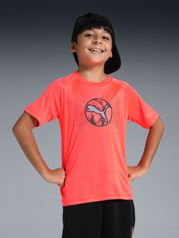 Puma - Boys Red Polyester Printed T-Shirt