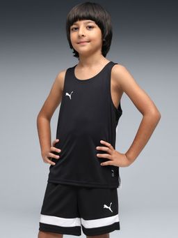 Puma - Boys Black Solid Tank Top