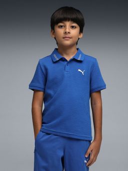 Puma - Ottoman Youth Blue Logo Printed Polo T-Shirt