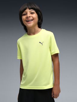 Puma - Boys Yellow Sprint Sweat-Wicking Crew T-shirt